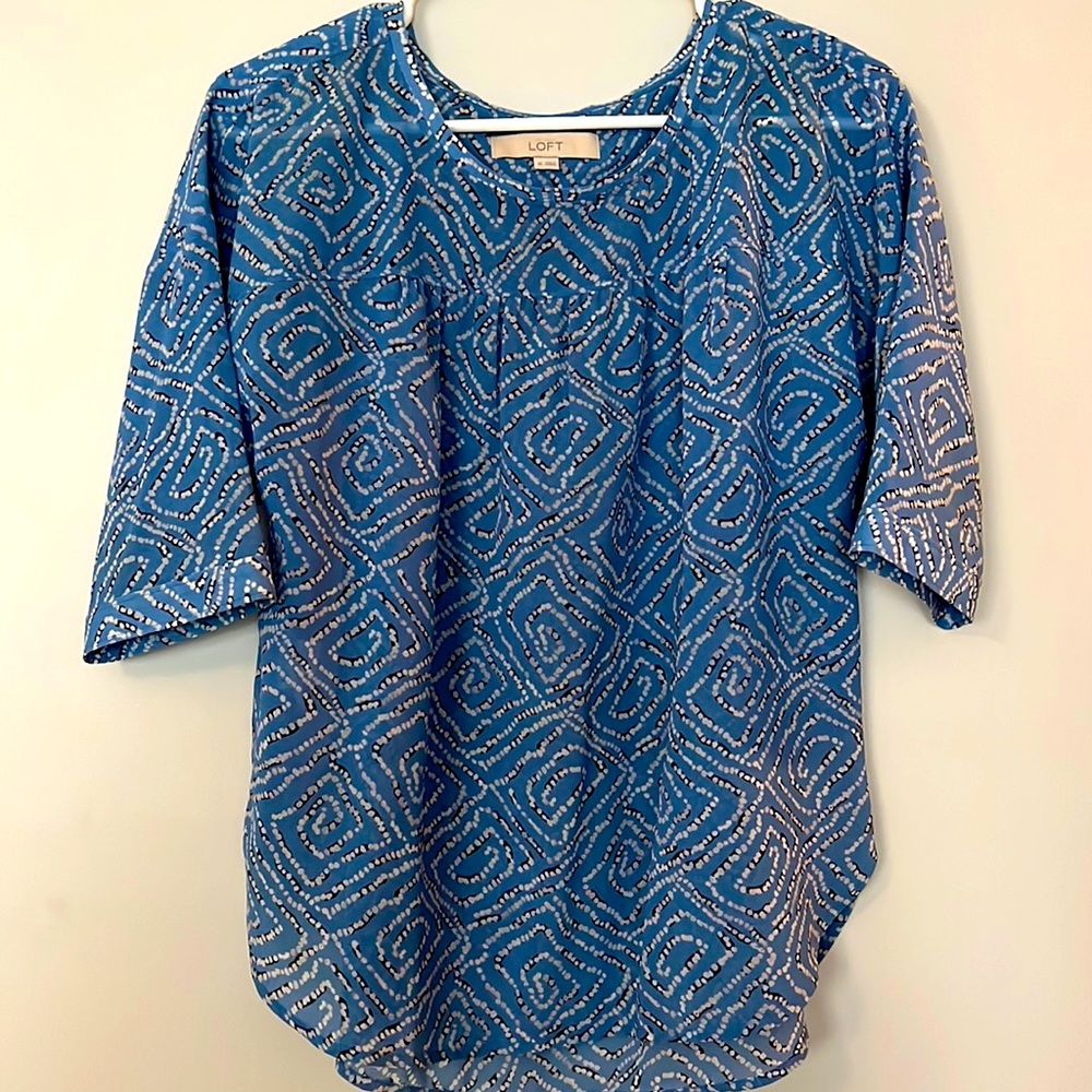 Blue Paint-design Blouse